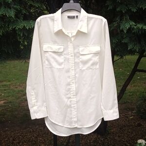 Apt 9 Ivory long sleeve shirt Sz M